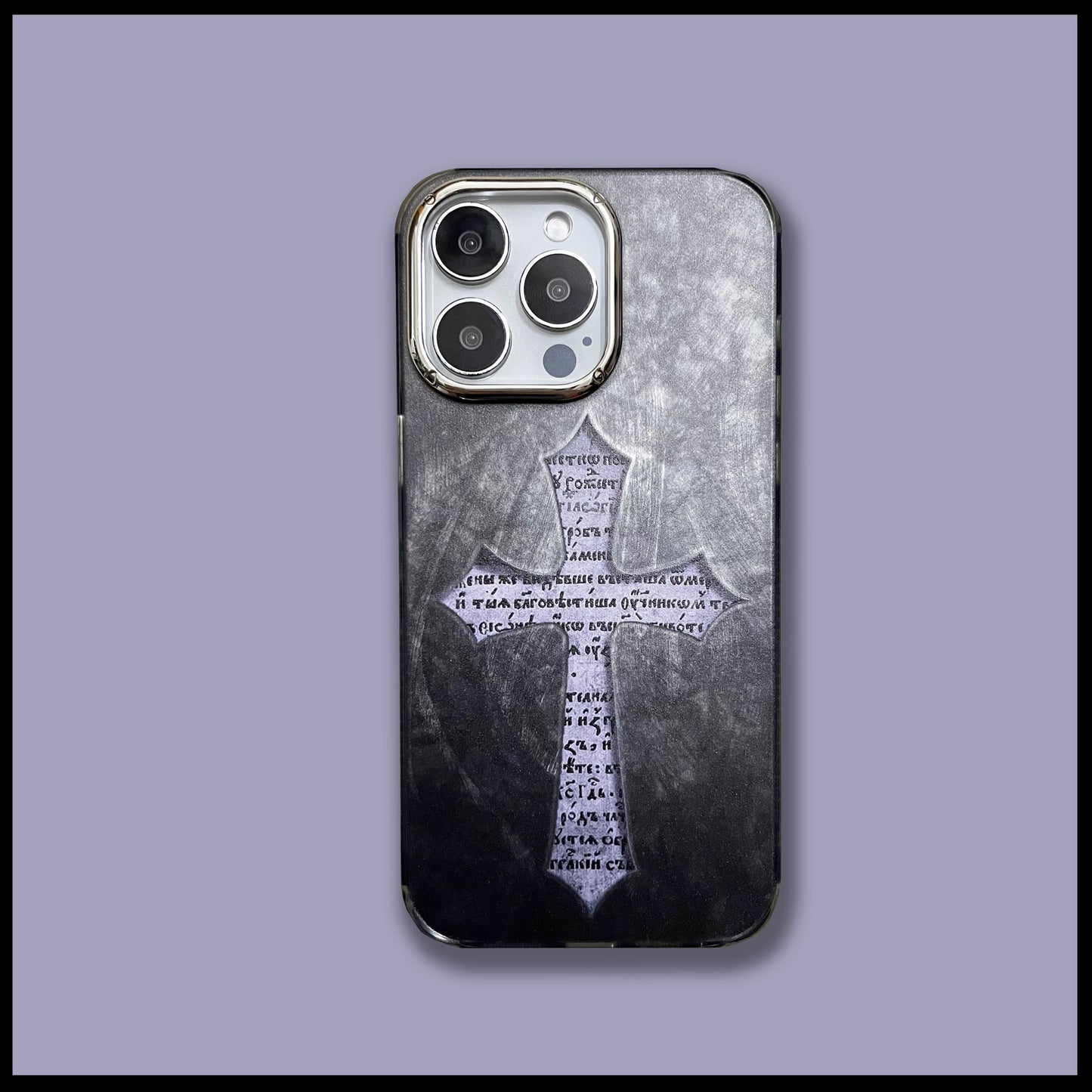Gothic Chrome Hearts Cross iPhone Case | Shockproof Full Protection for iPhone 11-16 : - Seekcase