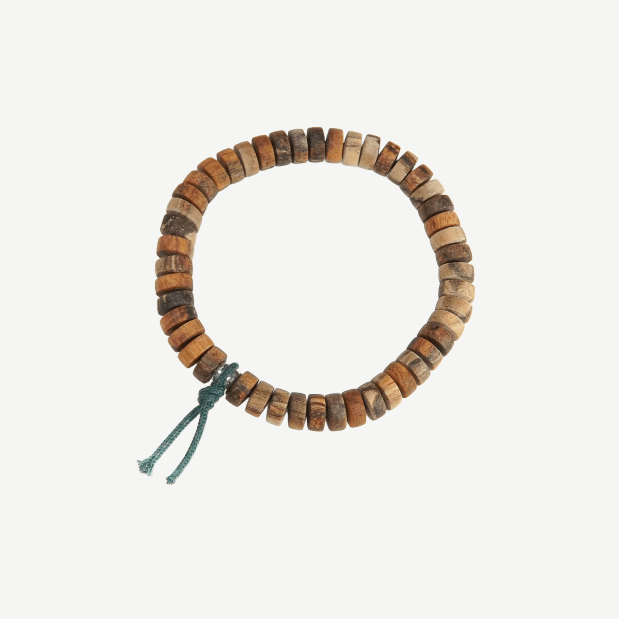 Agarwood "Rose Grain" Bracelet - Maillard Style Beads : Flat Beads (8x3.8mm) - Seekcase