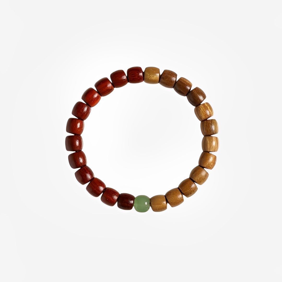 Green Sandalwood & Red Sandalwood Bracelet : Classic Version - Seekcase