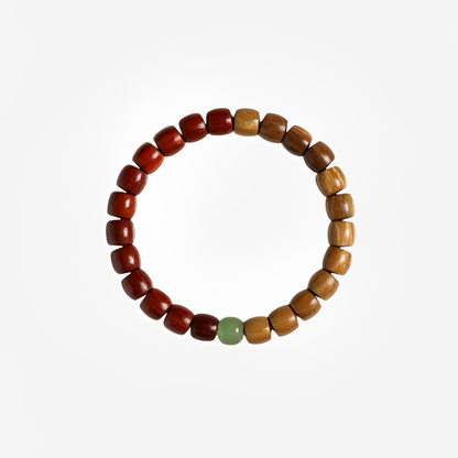 Green Sandalwood & Red Sandalwood Bracelet : Classic Version - Seekcase