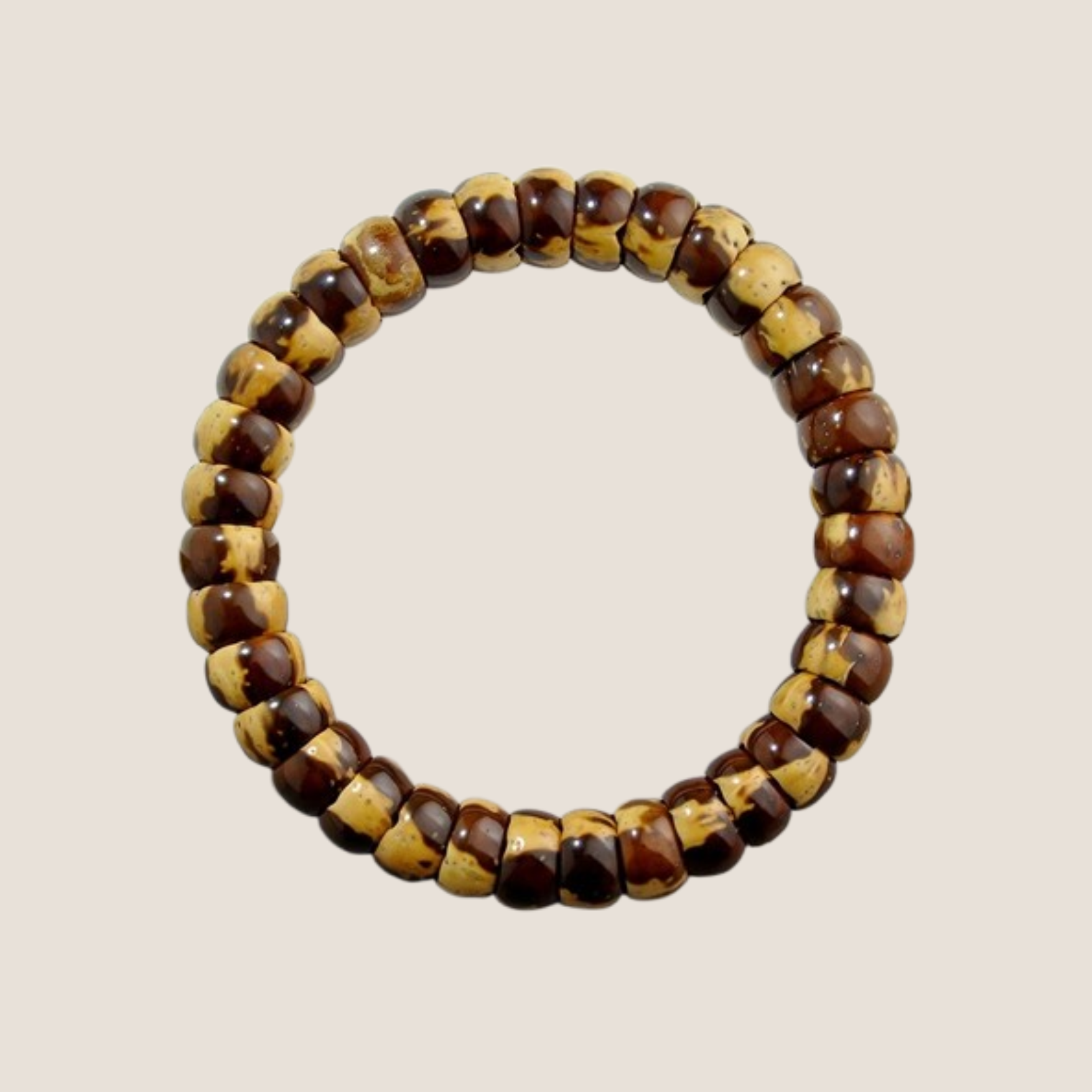Tibetan-style Bevel-cut Bodhi Seed Bracelet : Purple Gold Rat - Seekcase