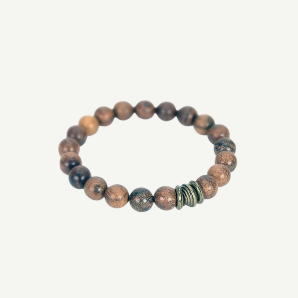 Sandalwood & Antiqued Alloy Vintage Bracelet : - Seekcase