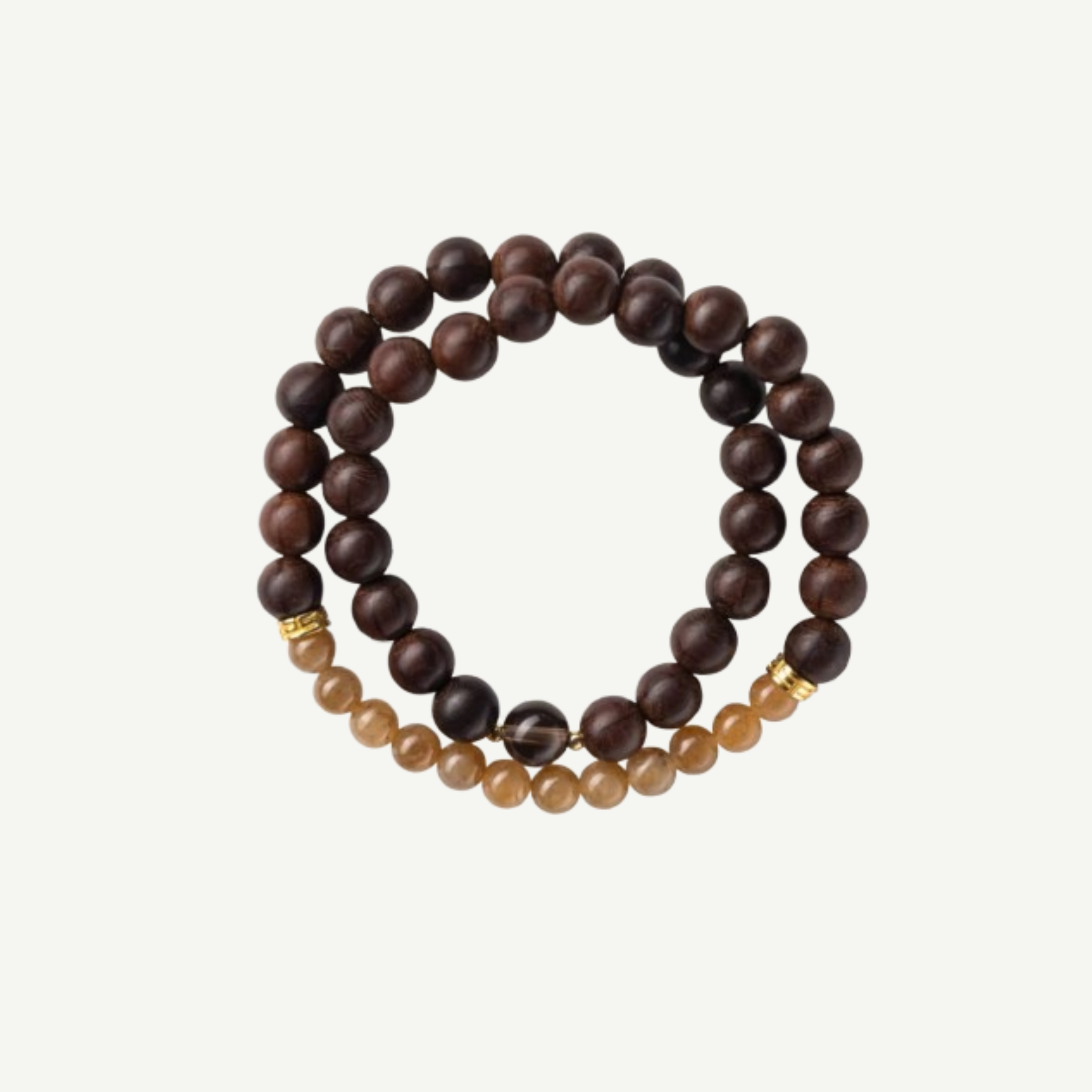 Six Woods & Jade Double-Loop Bracelet : - Seekcase