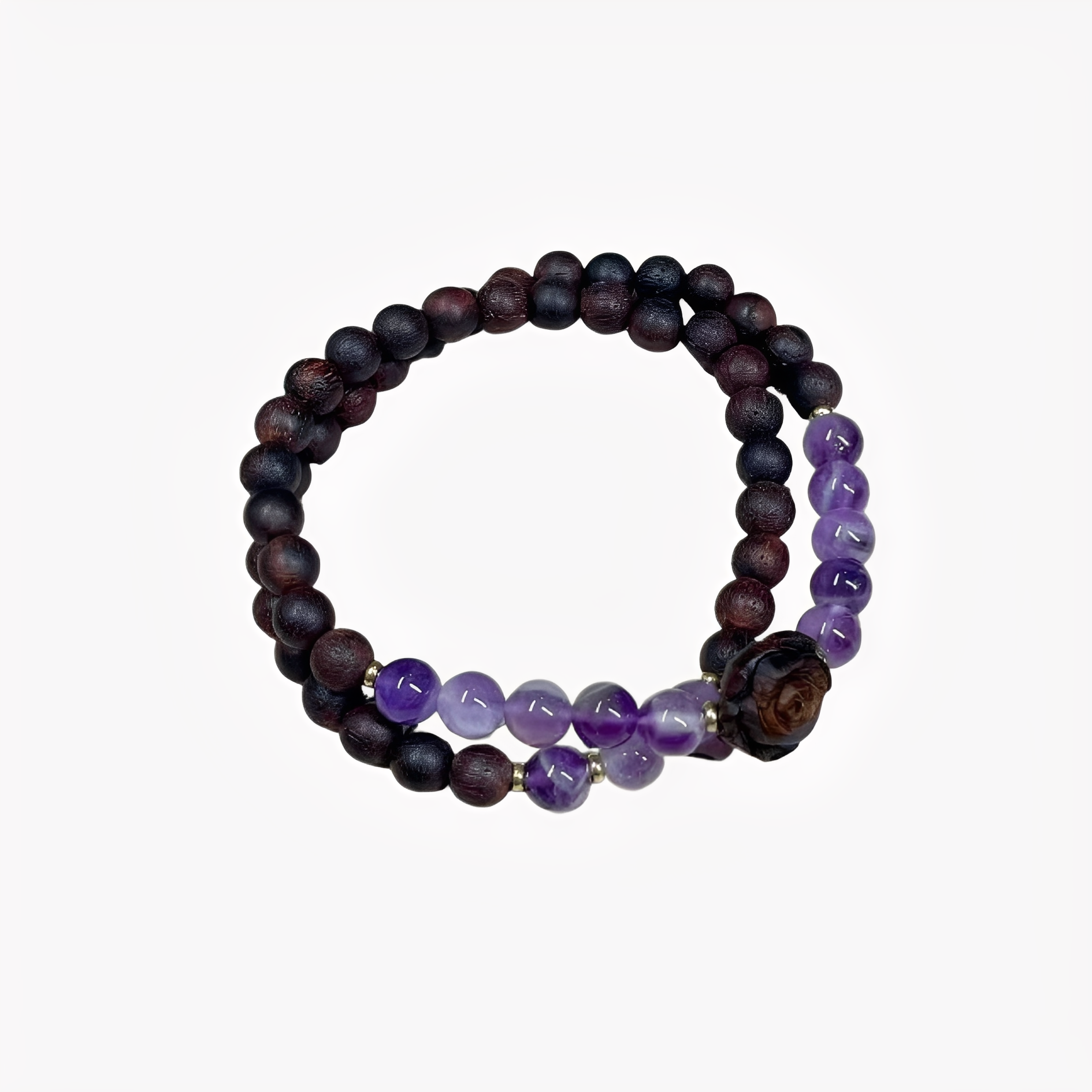 Amethyst & Sandalwood Serenity Bracelet : - Seekcase