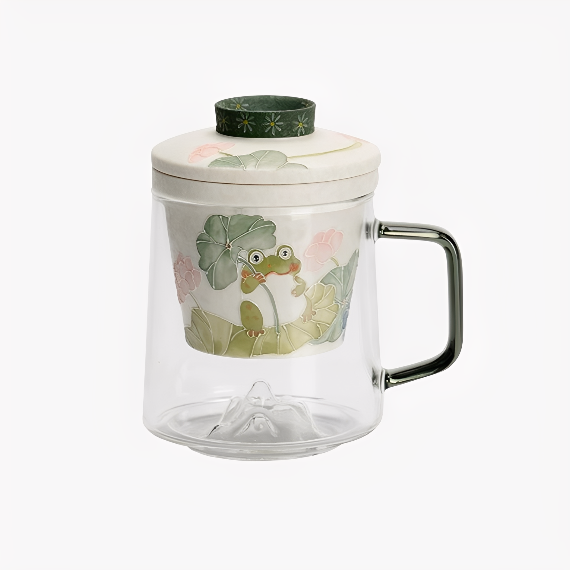 Lotus Frog All-in-One Tea Mug : - Seekcase