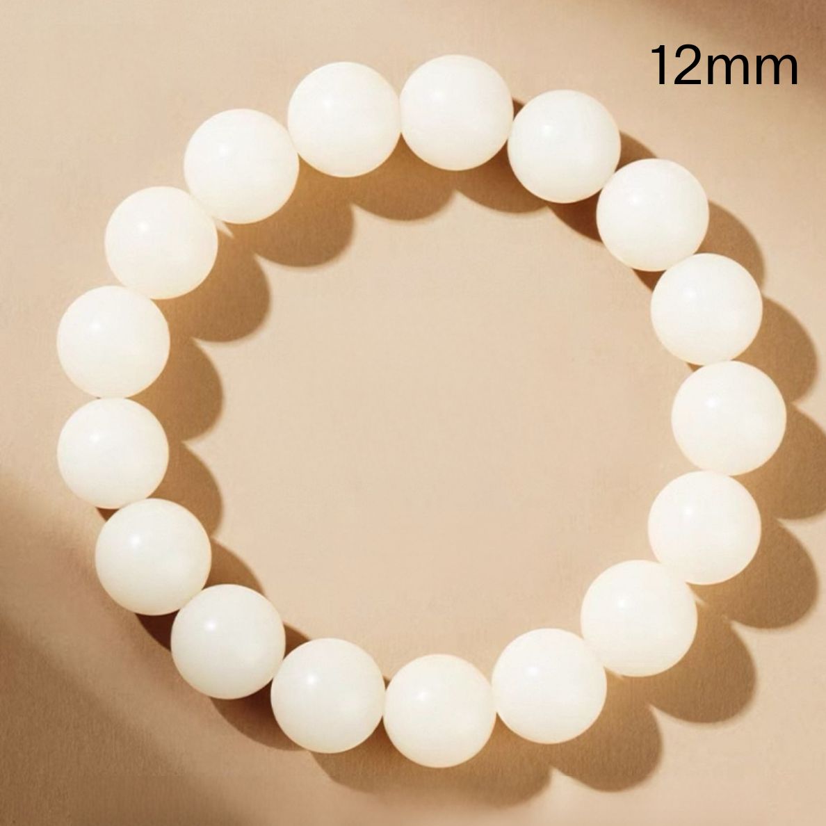White Harmony Mala – Sinking Bodhi Clarity Bracelet : White 12mm - Seekcase