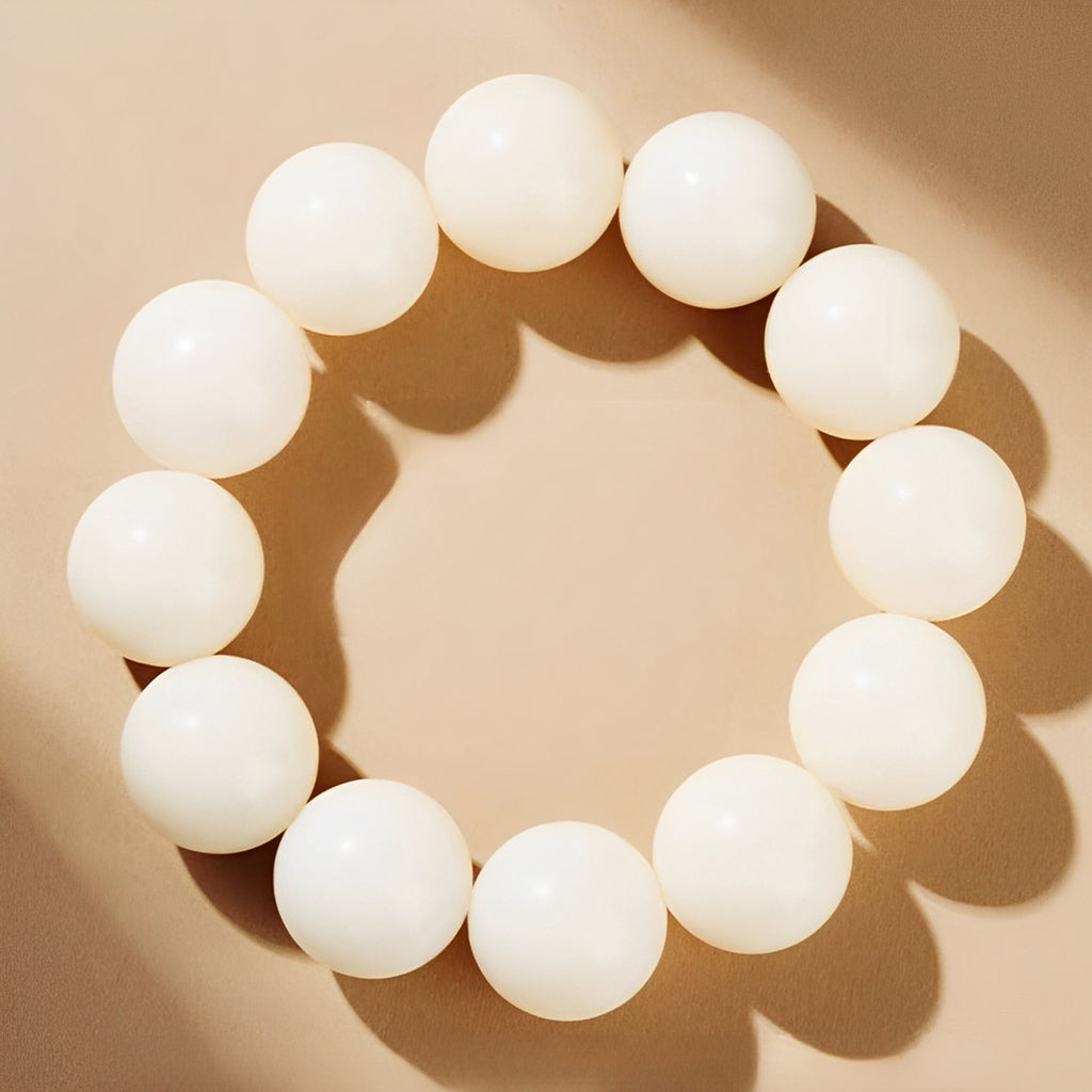 White Harmony Mala – Sinking Bodhi Clarity Bracelet : - Seekcase