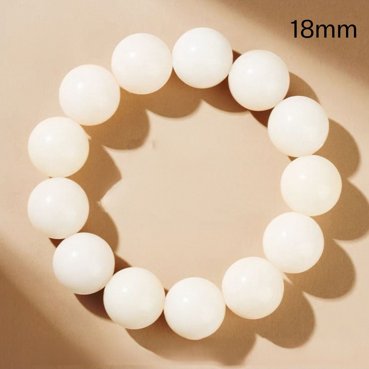 White Harmony Mala – Sinking Bodhi Clarity Bracelet : White 18mm - Seekcase