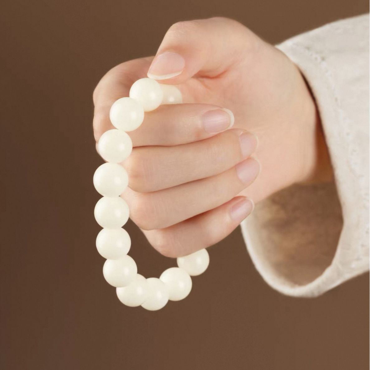 White Harmony Mala – Sinking Bodhi Clarity Bracelet : - Seekcase