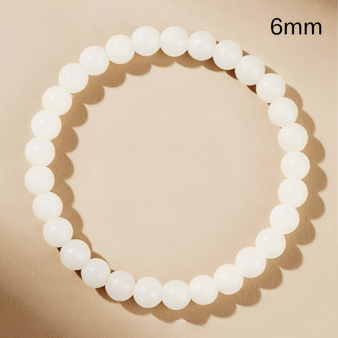 White Harmony Mala – Sinking Bodhi Clarity Bracelet : White 6mm - Seekcase