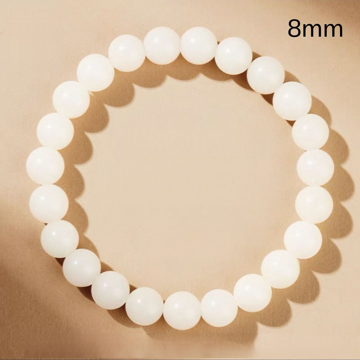 White Harmony Mala – Sinking Bodhi Clarity Bracelet : White 8mm - Seekcase